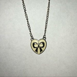 Bow Heart Necklace